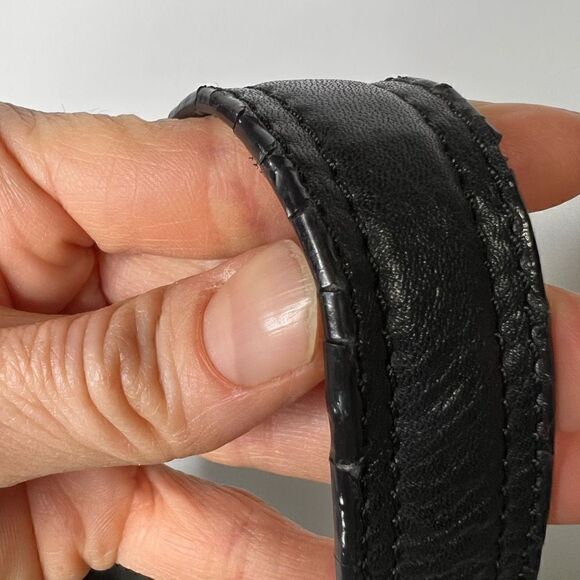 B. Makowsky Women's Black 100% Genuine Leather Hobo Shoulder Bag - Picture 6 of 16